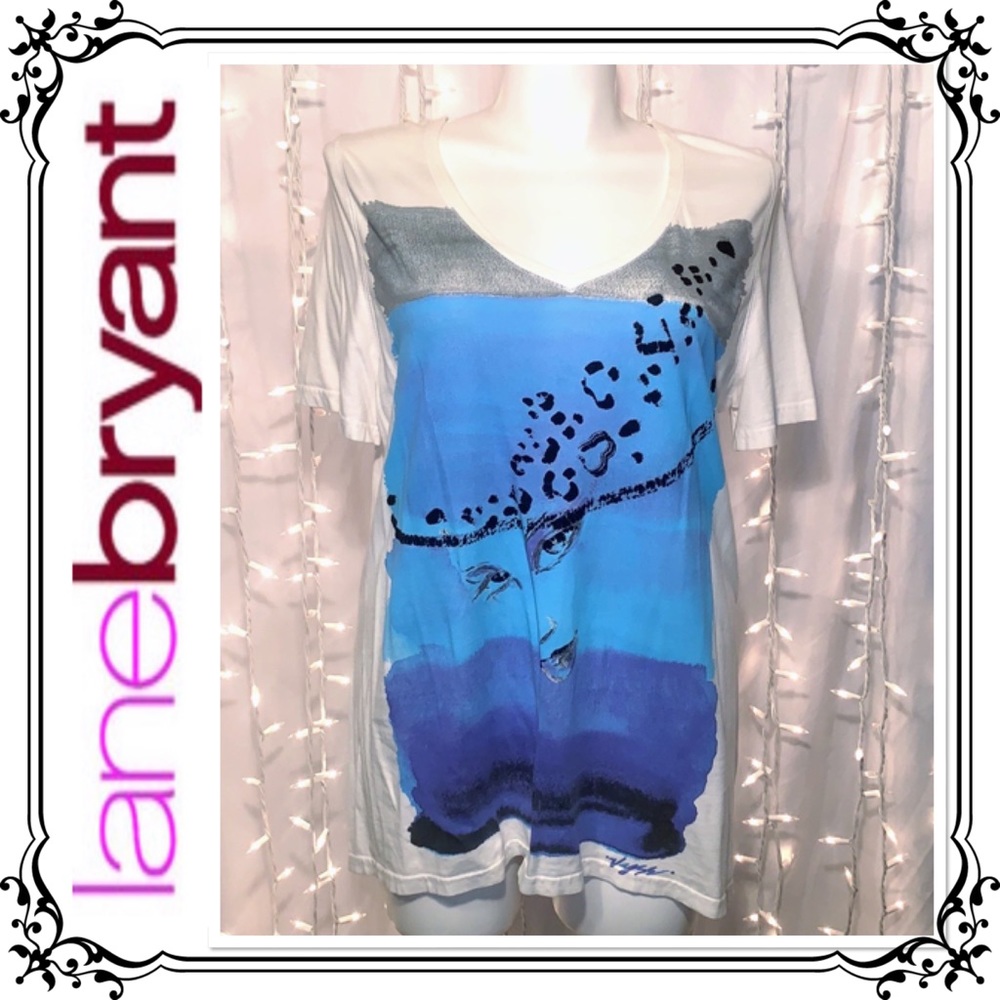 LANE BRYANT ⭐️ Richard Vyse Artist Tee Shirt - Picture 1 of 9